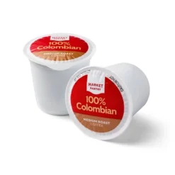 100% Colombian Medium Roast Coffee - Single Serve Pods - 92ct - Market Pantry™