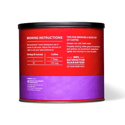 French Roast Medium-Dark Roast Ground Coffee - 22.6oz - Market Pantry™ 4 French Roast Medium-Dark Roast Ground Coffee - 22.6oz - Market Pantry™ - Image 2