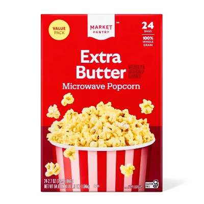 Extra Butter Microwave Popcorn - 64.8oz/24ct - Market Pantry™ 5 Extra Butter Microwave Popcorn - 64.8oz/24ct - Market Pantry™ - Image 3