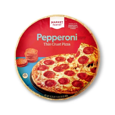 Thin Crust Pepperoni Frozen Pizza - 16.35oz - Market Pantry™ 6 Thin Crust Pepperoni Frozen Pizza - 16.35oz - Market Pantry™ - Image 4
