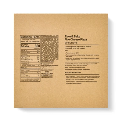 Take & Bake Five Cheese Traditional Crust Pizza - Market Pantry™ 3 Take & Bake Five Cheese Traditional Crust Pizza - Market Pantry™